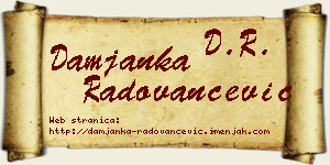 Damjanka Radovančević vizit kartica